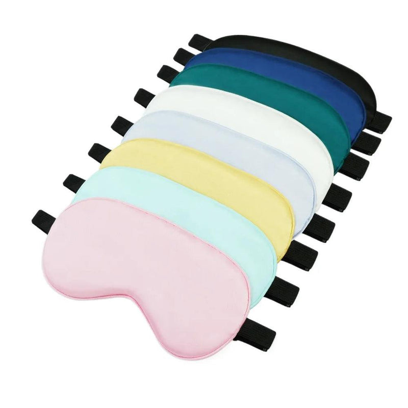 Eye Sleep Mask Eyepatch Striped Imitated Silk Eye Cover Travel Relaxing Sleeping Aid Blindfold Cartoon Sleeping Mask Eyepatch - Lumina start