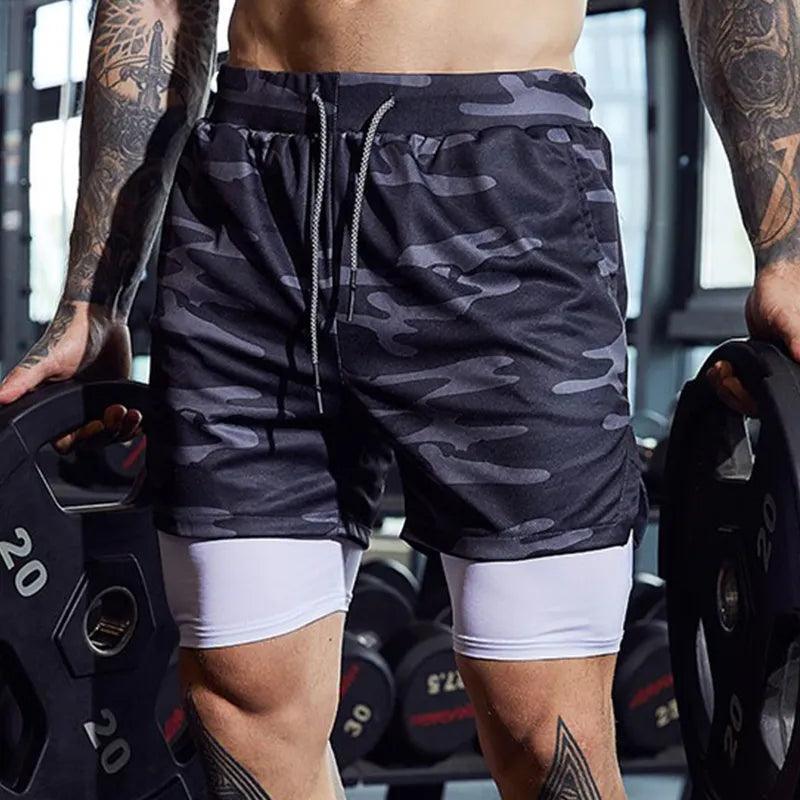 2022 Sport Shorts Men Sportswear Double-deck Running Shorts 2 In 1 Beach Bottoms Summer Gym Fitness Training Jogging Short Pants - Lumina start