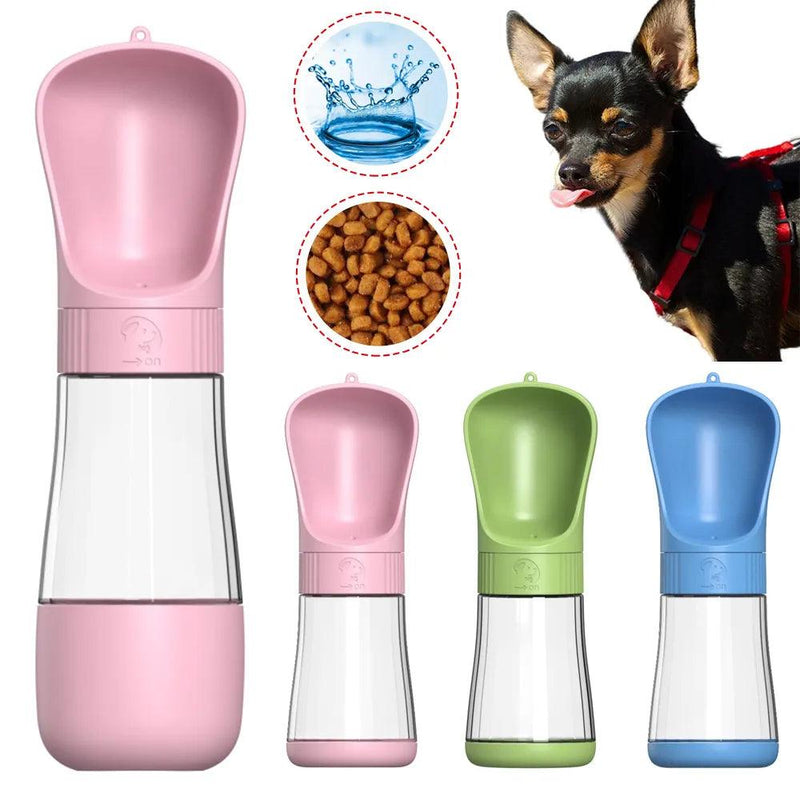 2 In 1 Portable Dog Water Bottle For Small Large Dogs Cats Outdoor Walking Drinking Bowls Pet Feeder Puppy Chihuahua Supplies - Lumina start