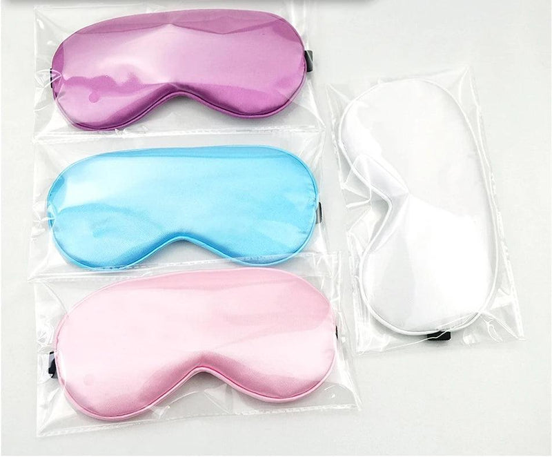 Eye Sleep Mask Eyepatch Striped Imitated Silk Eye Cover Travel Relaxing Sleeping Aid Blindfold Cartoon Sleeping Mask Eyepatch - Lumina start