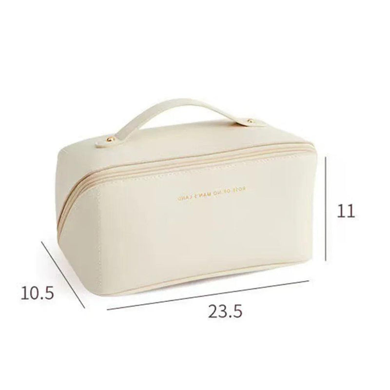 Large Travel Cosmetic Bag for Women Leather Makeup Organizer Female Toiletry Kit Bags Make Up Case Storage Pouch Luxury Lady Box - Lumina start