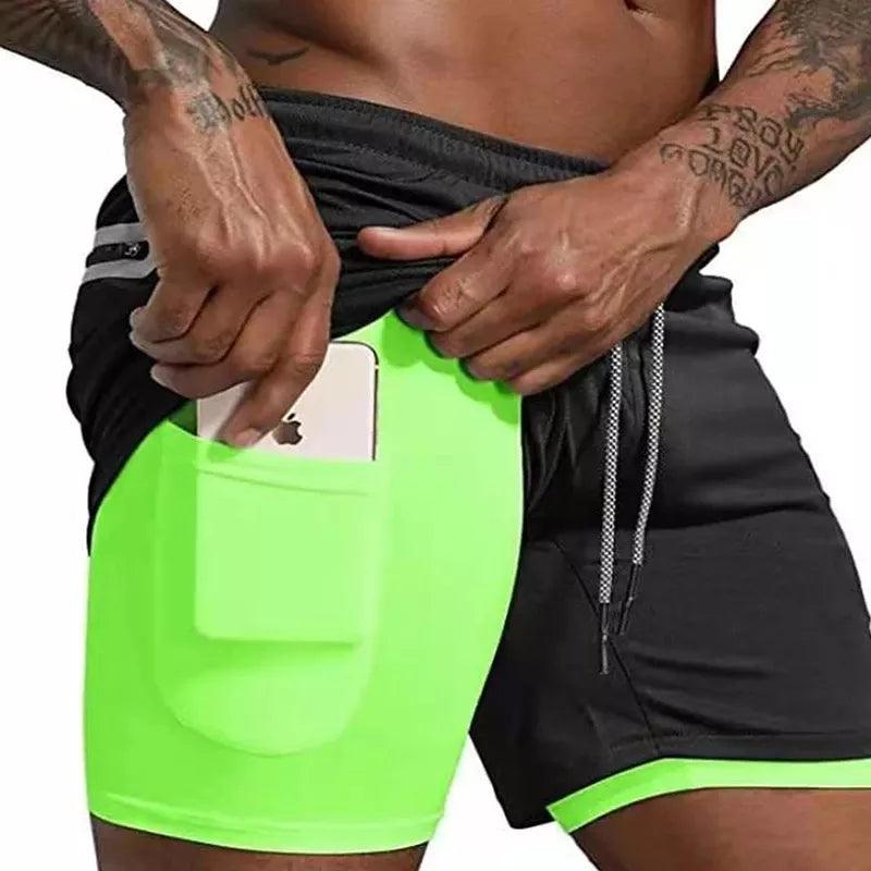 2022 Sport Shorts Men Sportswear Double-deck Running Shorts 2 In 1 Beach Bottoms Summer Gym Fitness Training Jogging Short Pants - Lumina start