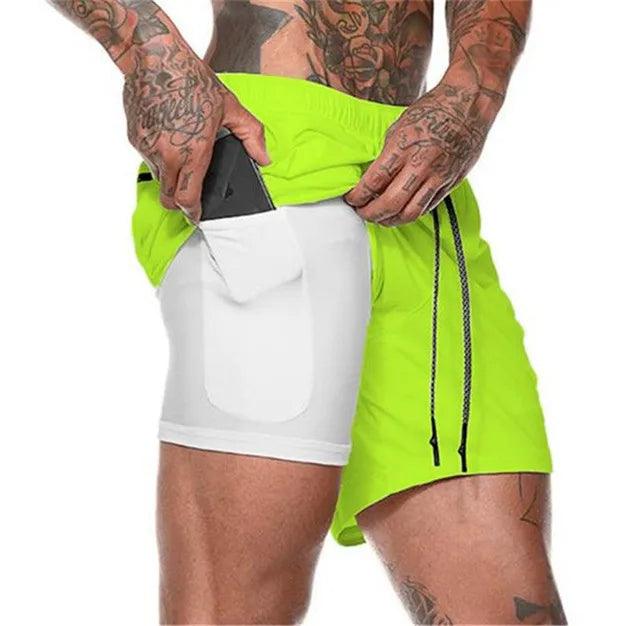 2022 Sport Shorts Men Sportswear Double-deck Running Shorts 2 In 1 Beach Bottoms Summer Gym Fitness Training Jogging Short Pants - Lumina start