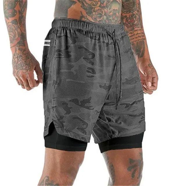 2022 Sport Shorts Men Sportswear Double-deck Running Shorts 2 In 1 Beach Bottoms Summer Gym Fitness Training Jogging Short Pants - Lumina start